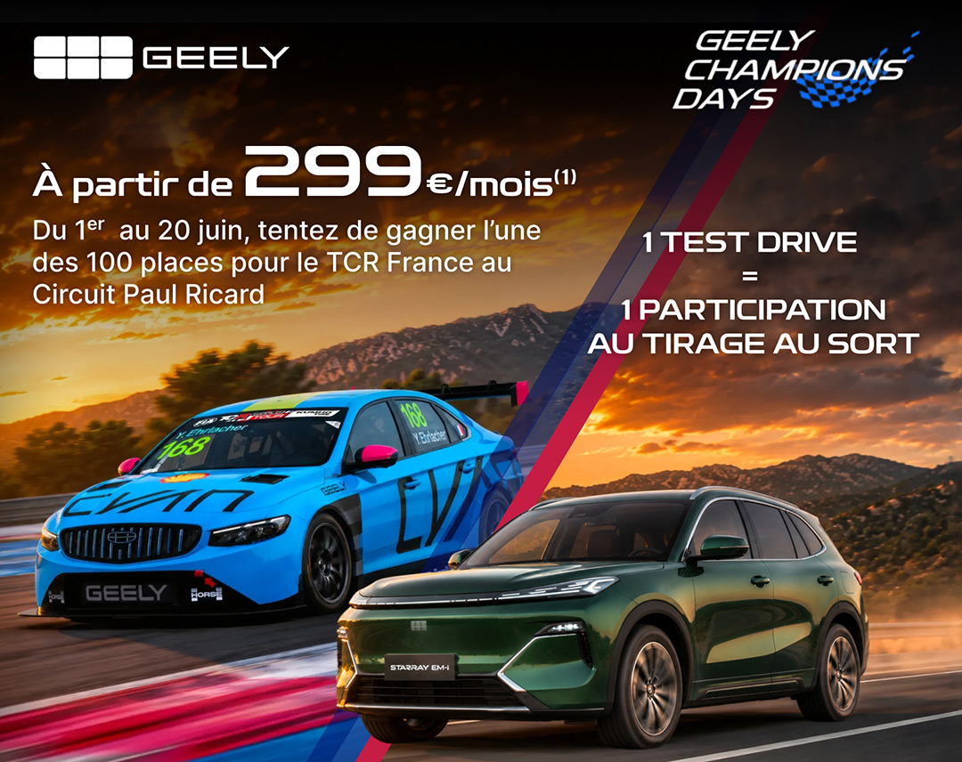 À partir de 299€/mois — Du 1er au 20 juin, tentez de gagner l’une des 100 places pour le TCR France au Circuit Paul Ricard